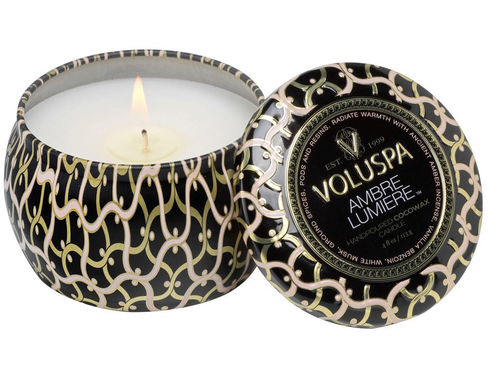 Voluspa Ambre Lumiere Mini Tin Candle