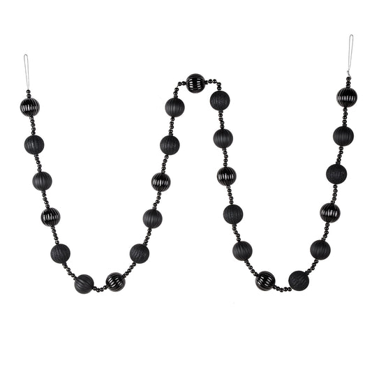 Black Stripe Ball Ornament Halloween Garland