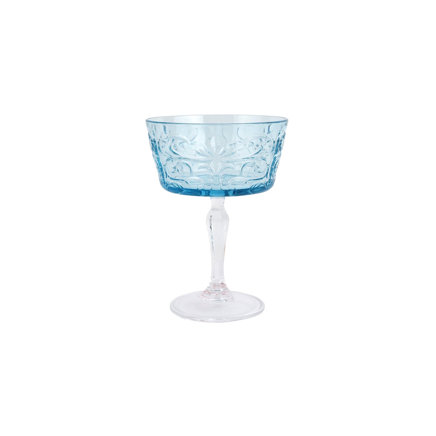 VIETRI Barocco Light Blue Coupe Champagne Glass