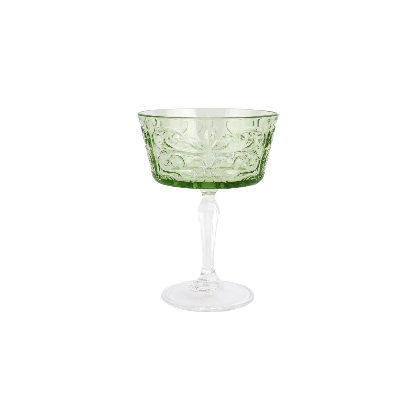 VIETRI Barocco Mint Green Coupe Champagne Glass