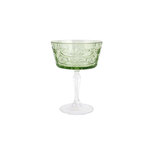 VIETRI Barocco Mint Green Coupe Champagne Glass