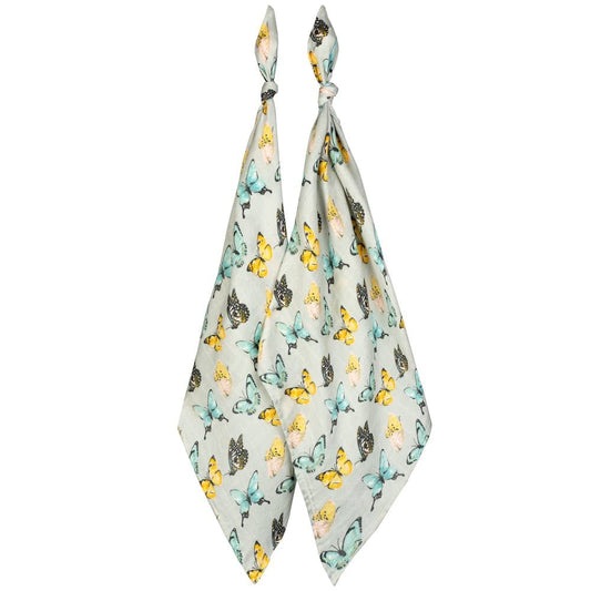 Milkbarn Butterfly Bamboo Muslin Burp Cloths Set
