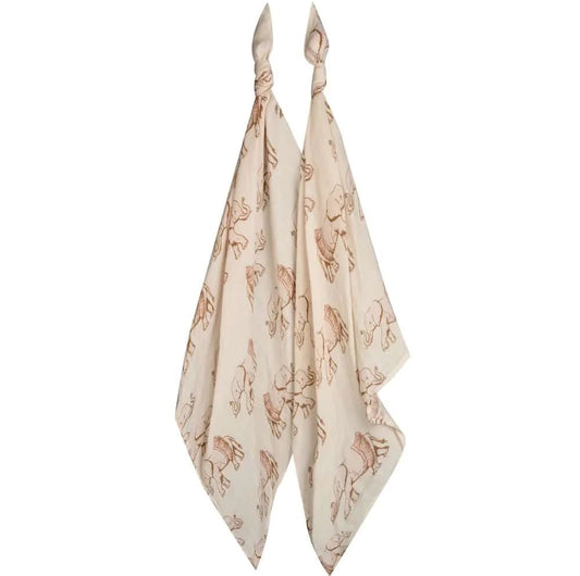 Milkbarn Tutu Elephant Bamboo Muslin Burp Cloths Set