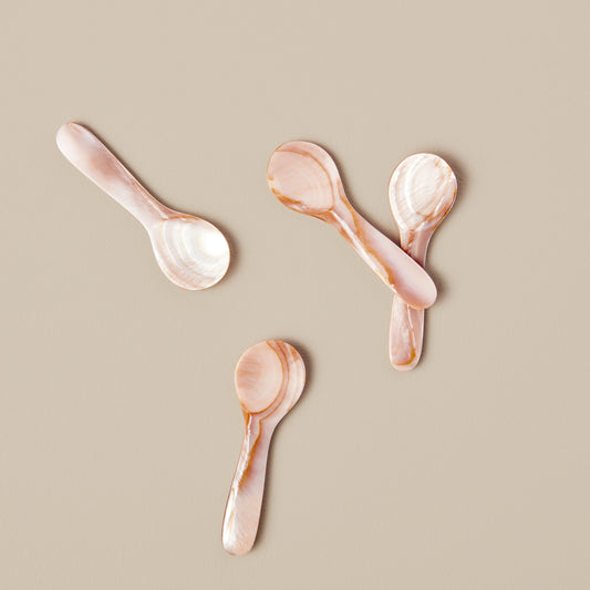 Small Brown Mother of Pearl Caviar Spoon