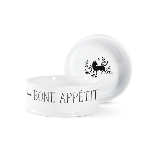 Bone Appetit Ceramic Dog Bowl