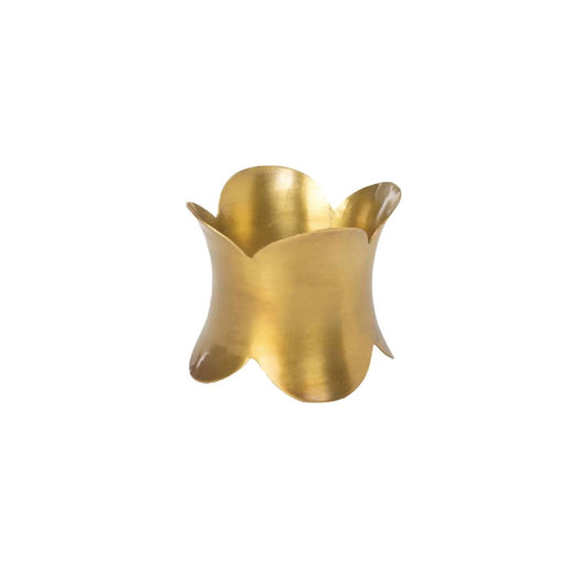 Scalloped Brass Napkin Ring