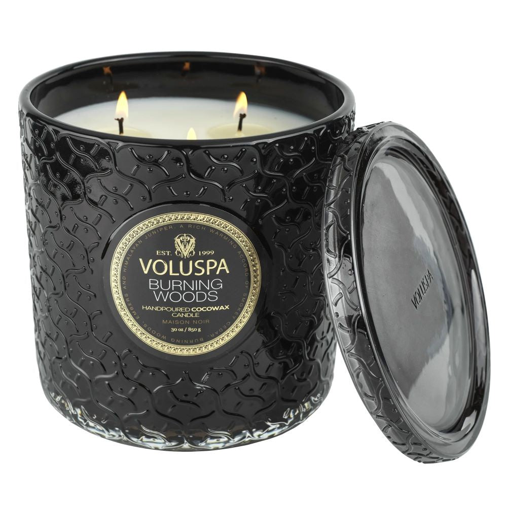 Voluspa Burning Woods Boxed Luxe Candle