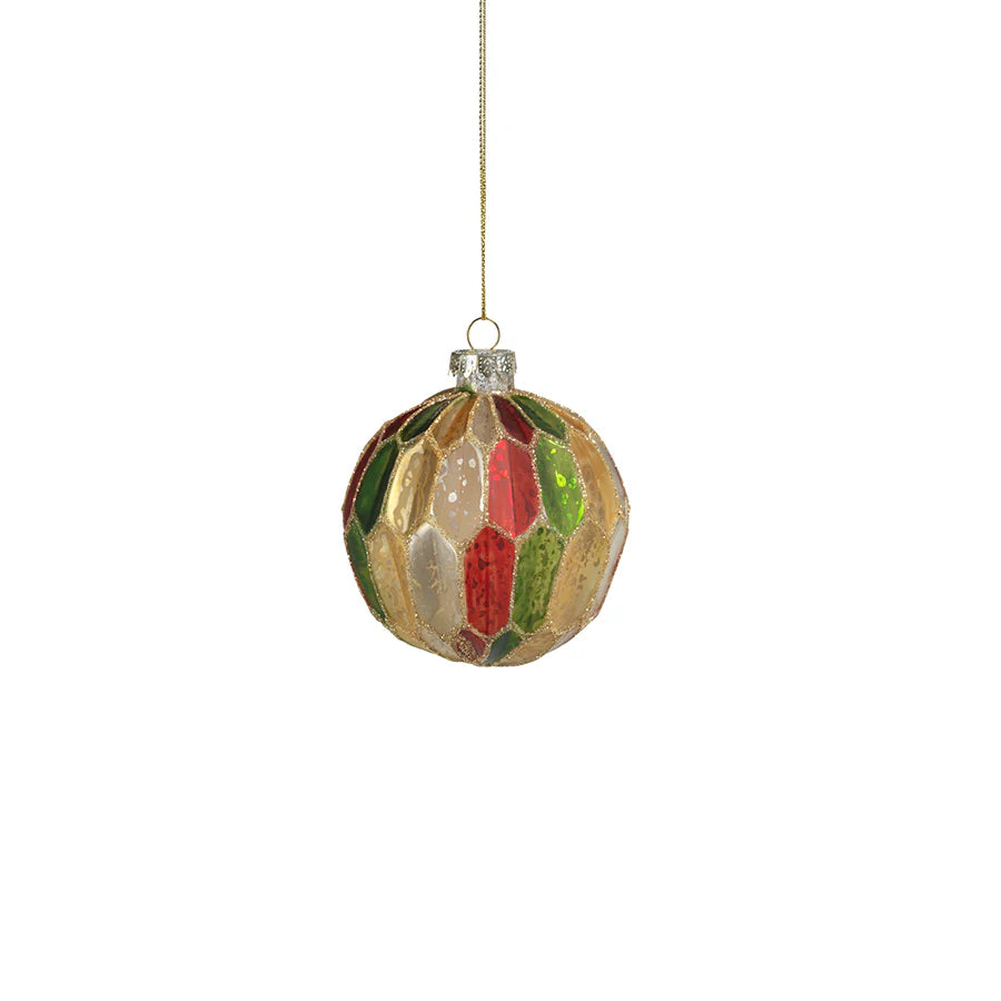 Multicolor Glass Ball Ornament