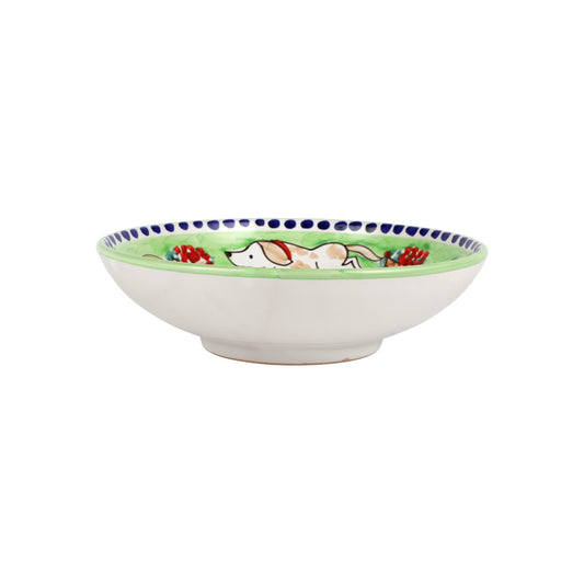 Vietri Ceramic bowl with colorful design on a white background