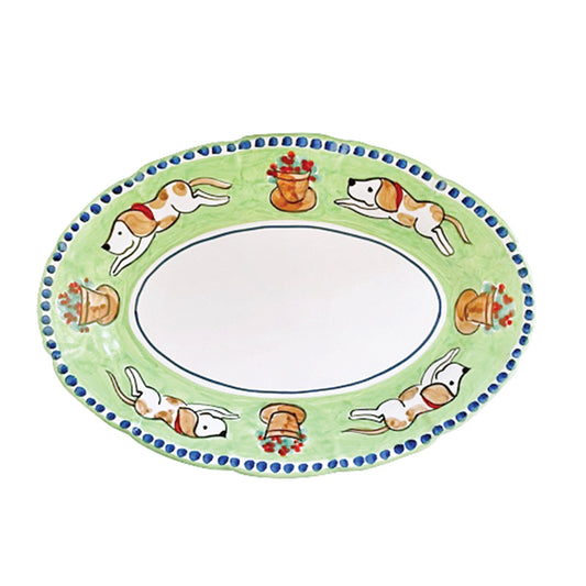 VIETRI Campagna Cane Oval Platter