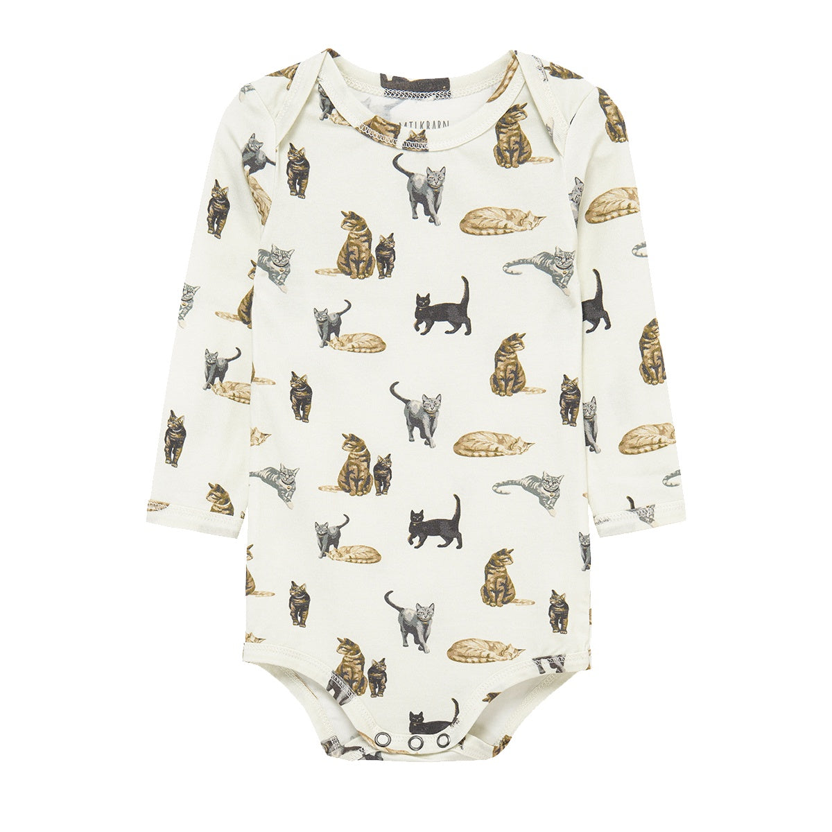 Milkbarn Cat Cotton Stretch Long Sleeve One Piece