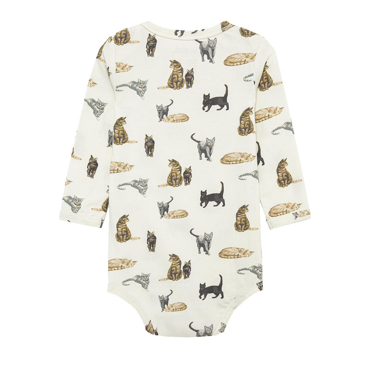 Milkbarn Cat Cotton Stretch Long Sleeve One Piece