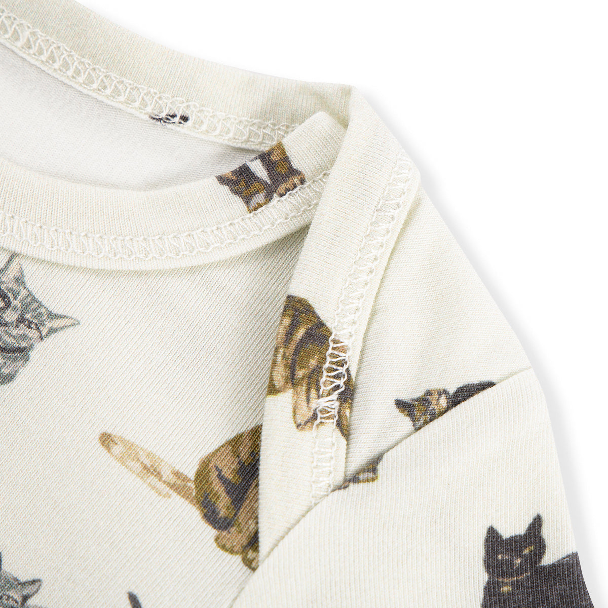 Milkbarn Cat Cotton Stretch Short Sleeve One Piece