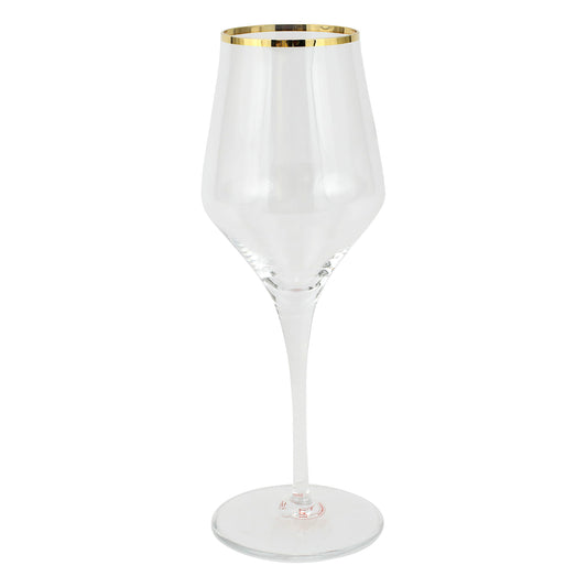 VIETRI Contessa Gold Wine Glass