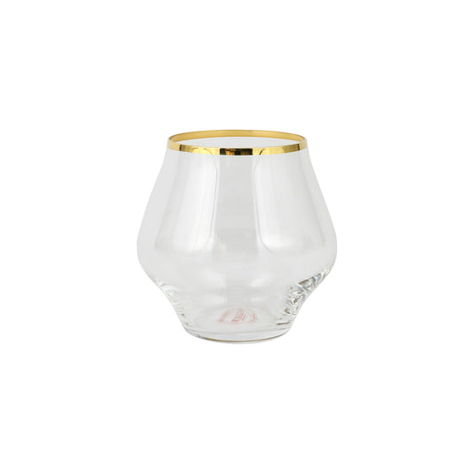 VIETRI Contessa Gold Stemless Wine Glass