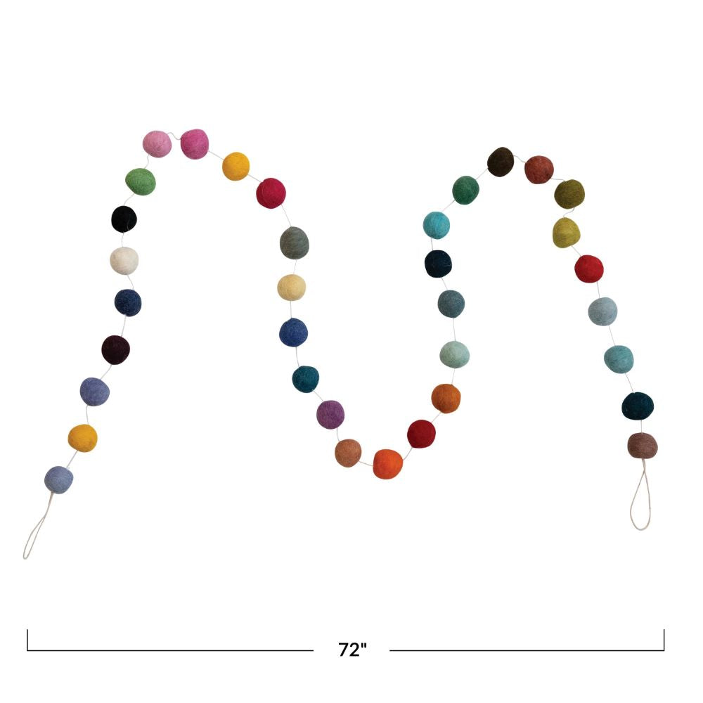 Multi-Color Handmade Ball Garland
