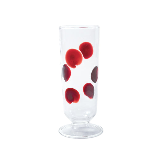 VIETRI Drop Red Champagne Glass