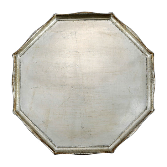 VIETRI Florentine Wooden Accessories Platinum Octagonal Tray