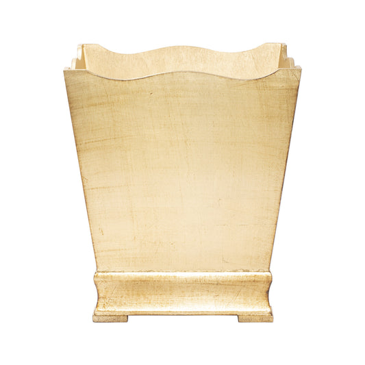 VIETRI Florentine Wooden Accessories Gold Waste Basket