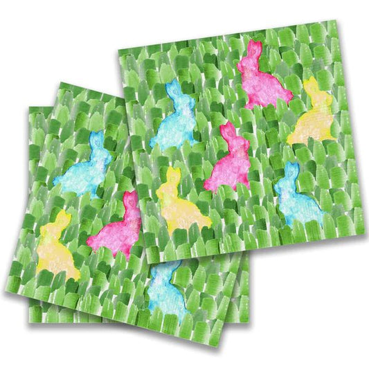 Colorful Bunnies Cocktail Napkins
