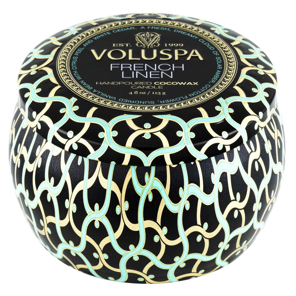 Voluspa French Linen Mini Tin Candle