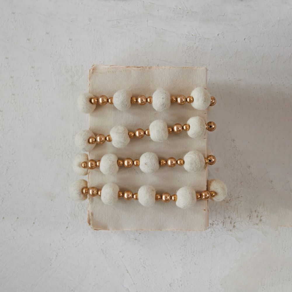 Cream & Gold Ball Garland