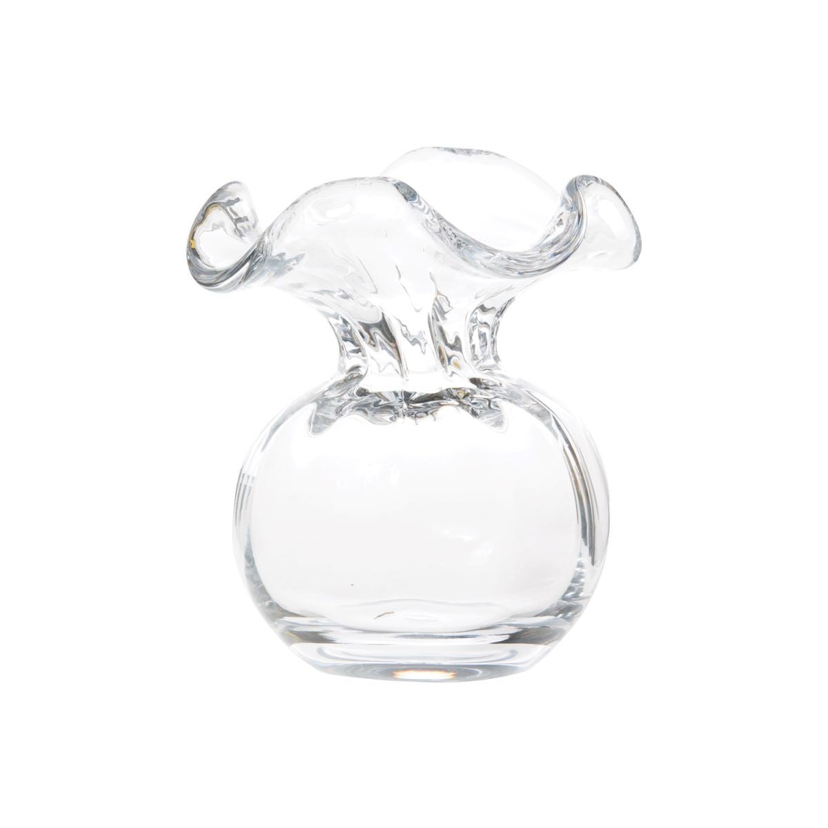 VIETRI Hibiscus Glass Clear Bud Vase