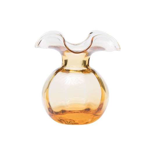 VIETRI Hibiscus Glass Amber Bud Vase