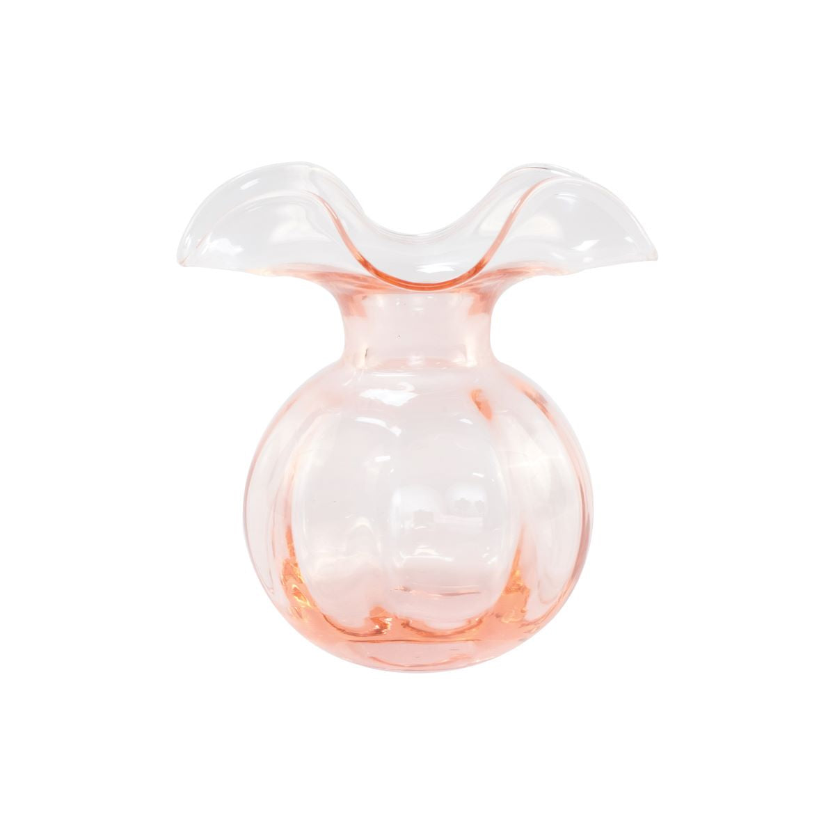 VIETRI Hibiscus Glass Pink Bud Vase