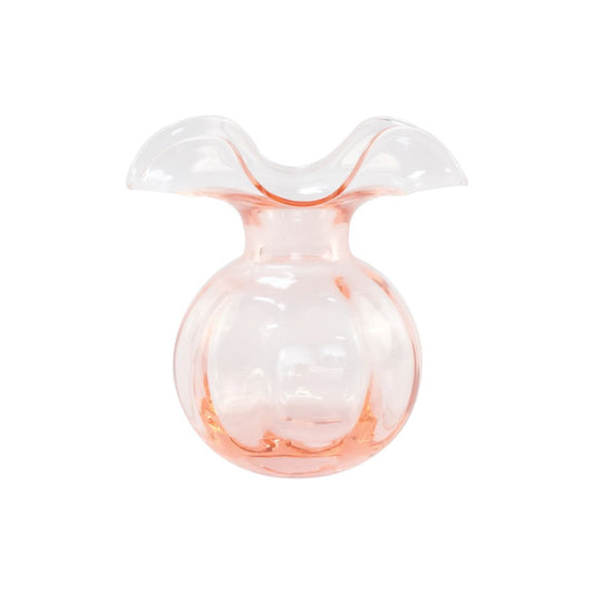 VIETRI Hibiscus Glass Pink Bud Vase