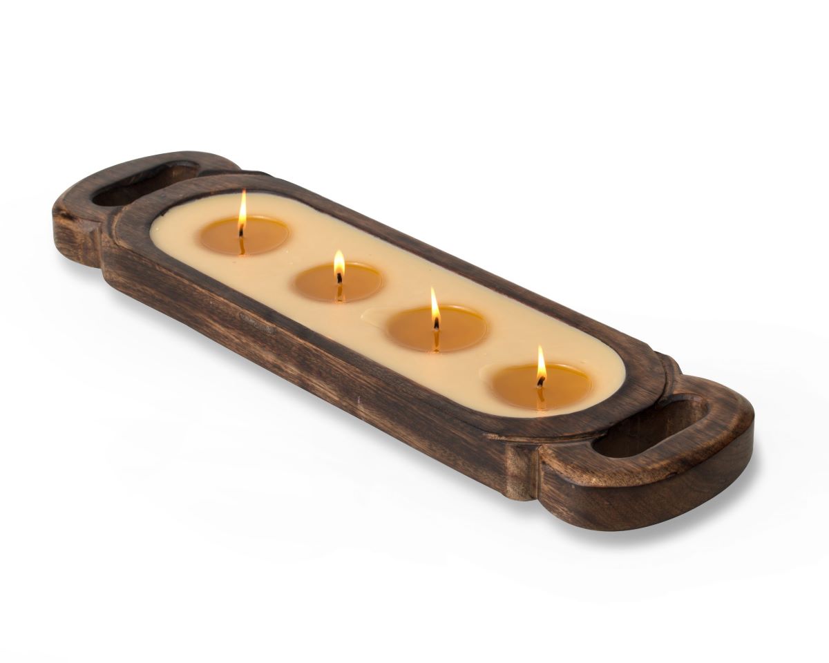 Wooden Candle Tray