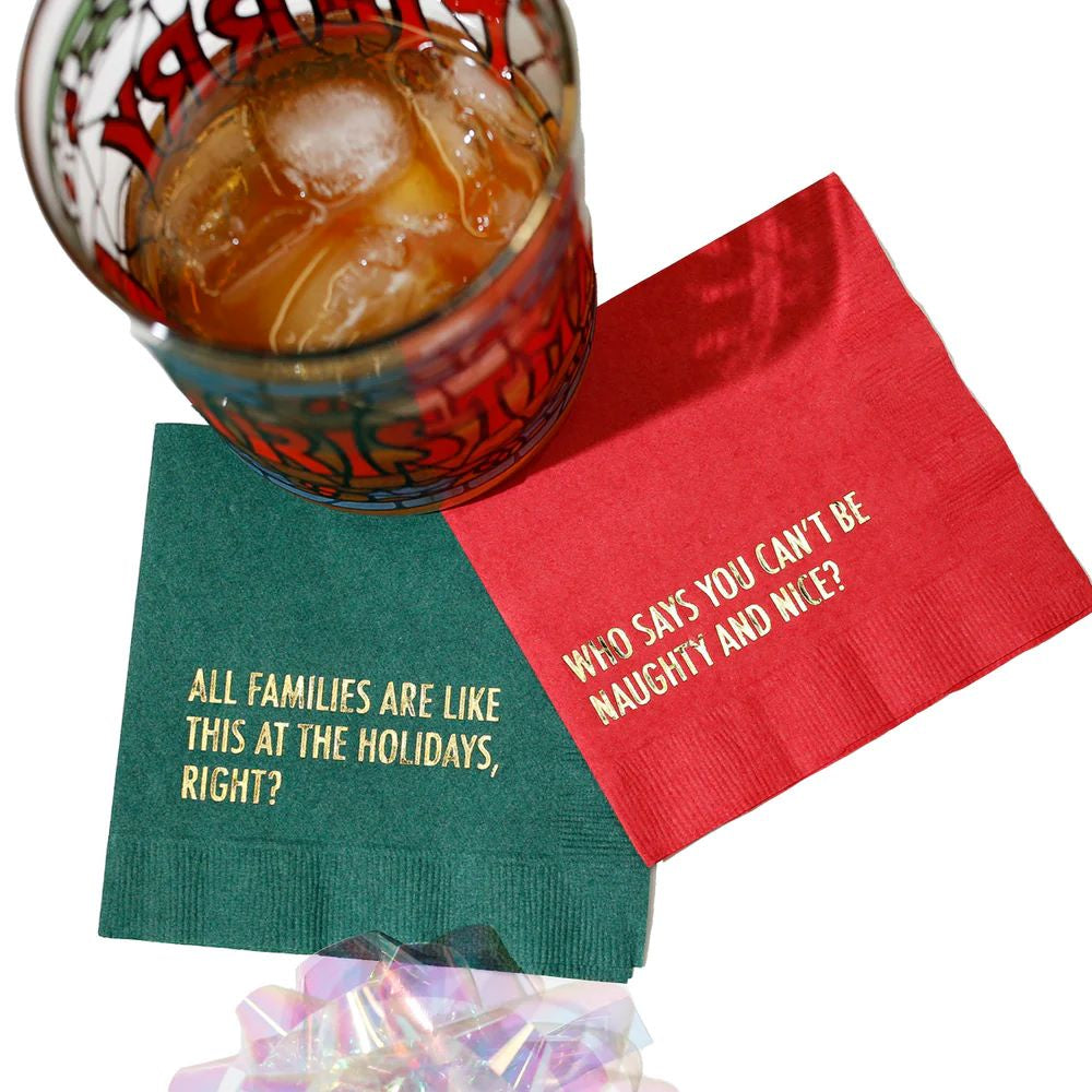 Holiday Funny Cocktail Napkins