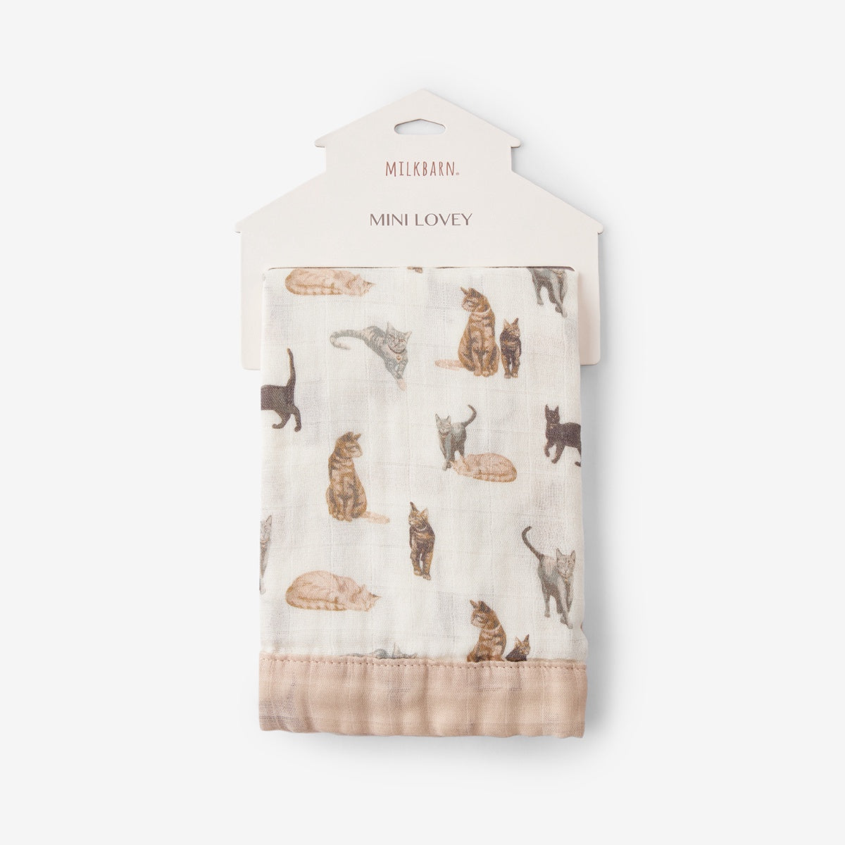 Milkbarn Cat Bamboo Mini Lovey Blanket