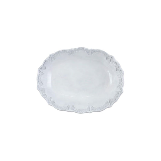 VIETRI Incanto Lace Small Oval Serving Bowl