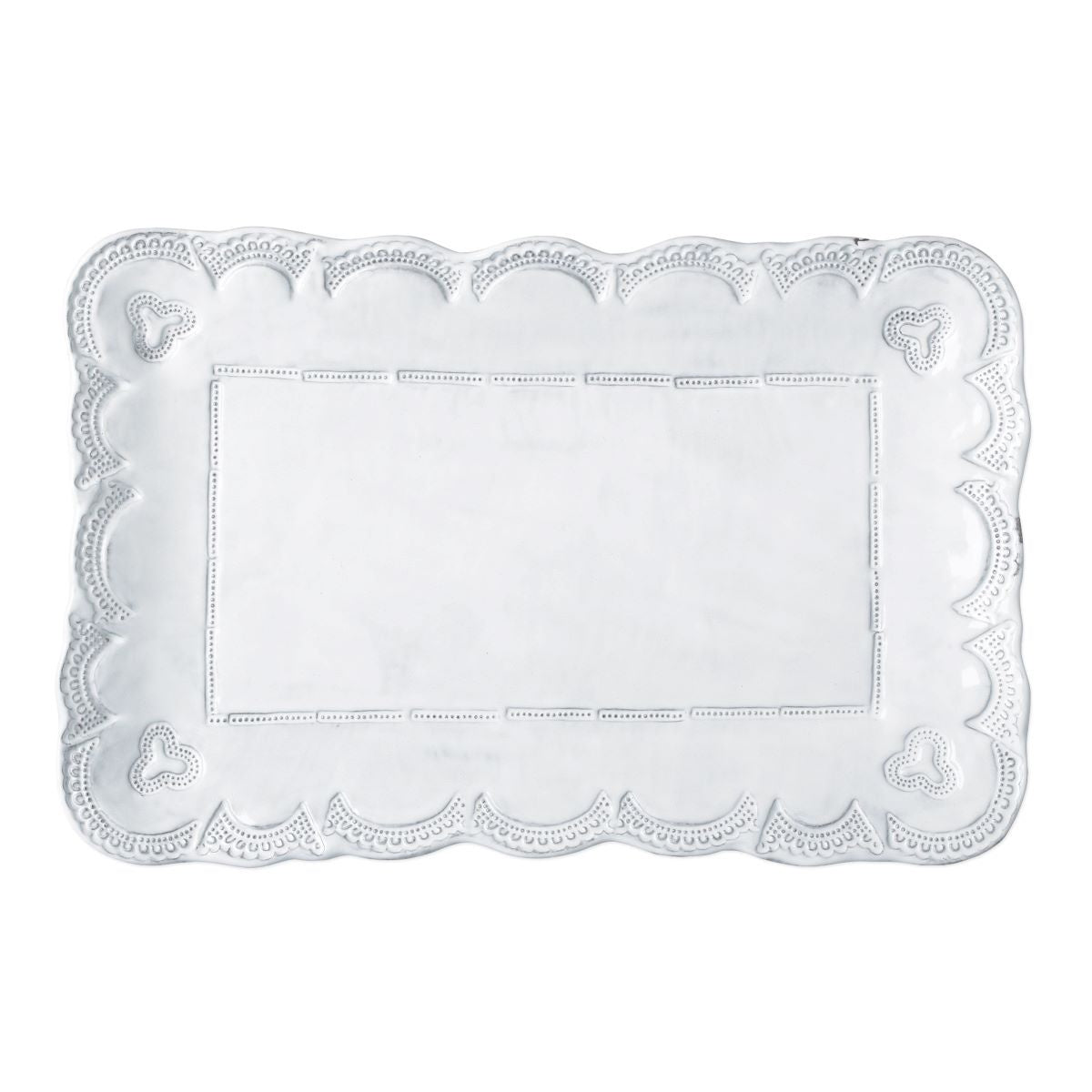 VIETRI Incanto Lace Small Rectangular Platter