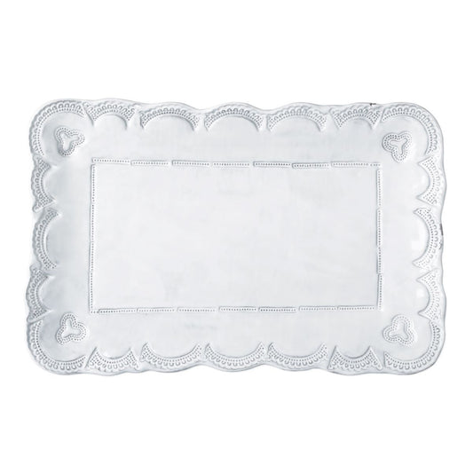 VIETRI Incanto Lace Small Rectangular Platter