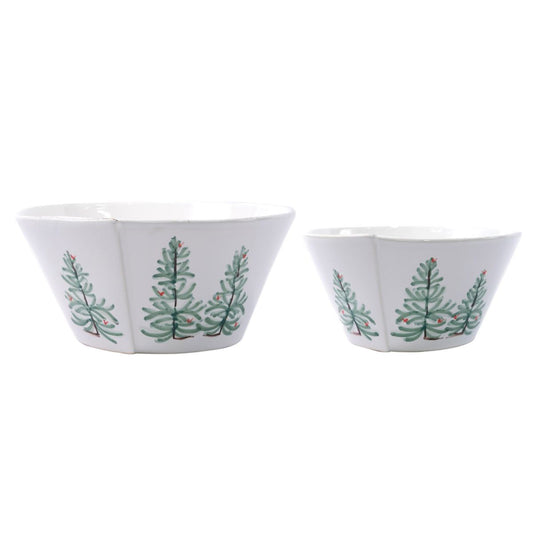 VIETRI Lastra Holiday 2-Piece Serving Bowls Set