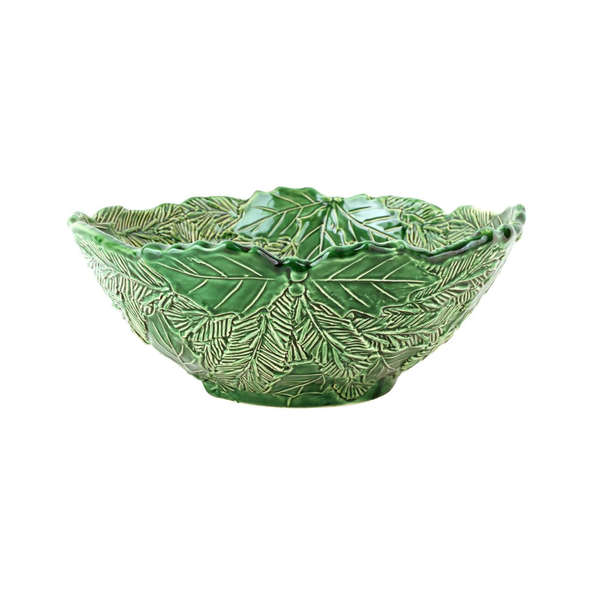 VIETRI Lastra Holiday Green Figural Medium Bowl