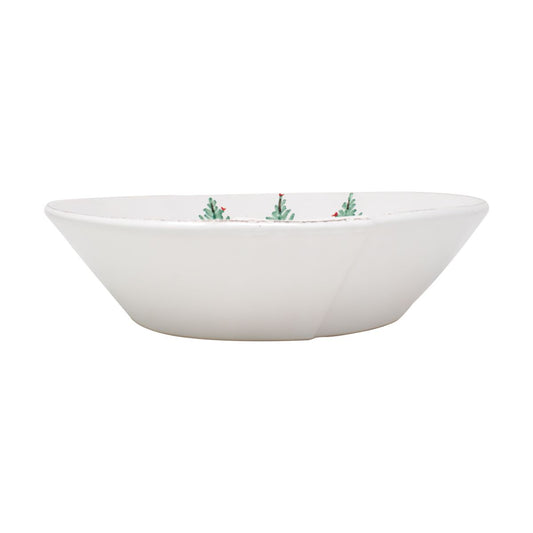 VIETRI Lastra Holiday Large Shallow Serving Bowl