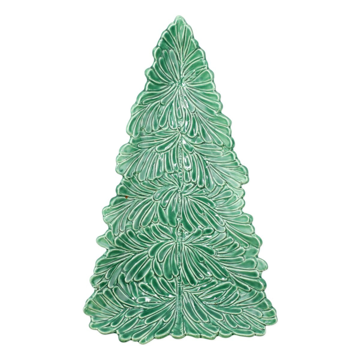 VIETRI Lastra Holiday Figural Tree Small Platter