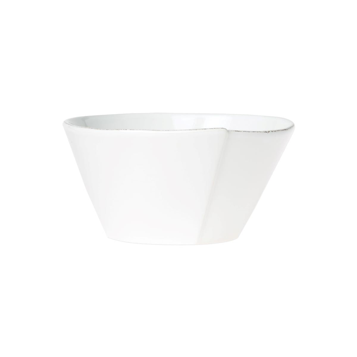 VIETRI Lastra White Medium Stacking Serving Bowl