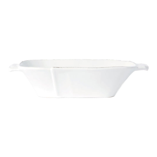 VIETRI Lastra White Medium Oblong Au Gratin