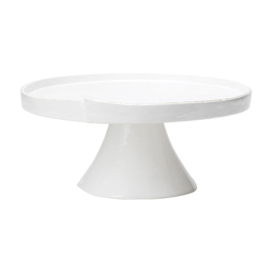 VIETRI Lastra White Large Cake Stand