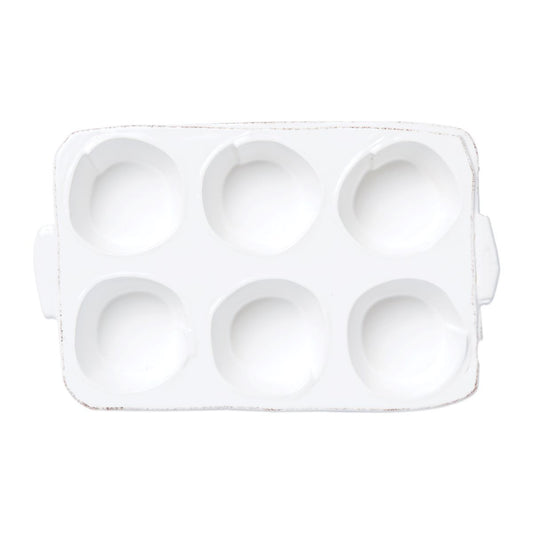 VIETRI Lastra White Muffin Tin