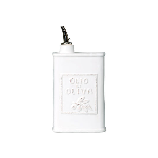 VIETRI Lastra White Olive Oil Can
