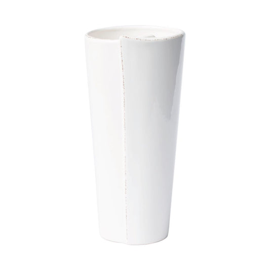 VIETRI Lastra White Large Conic Vase