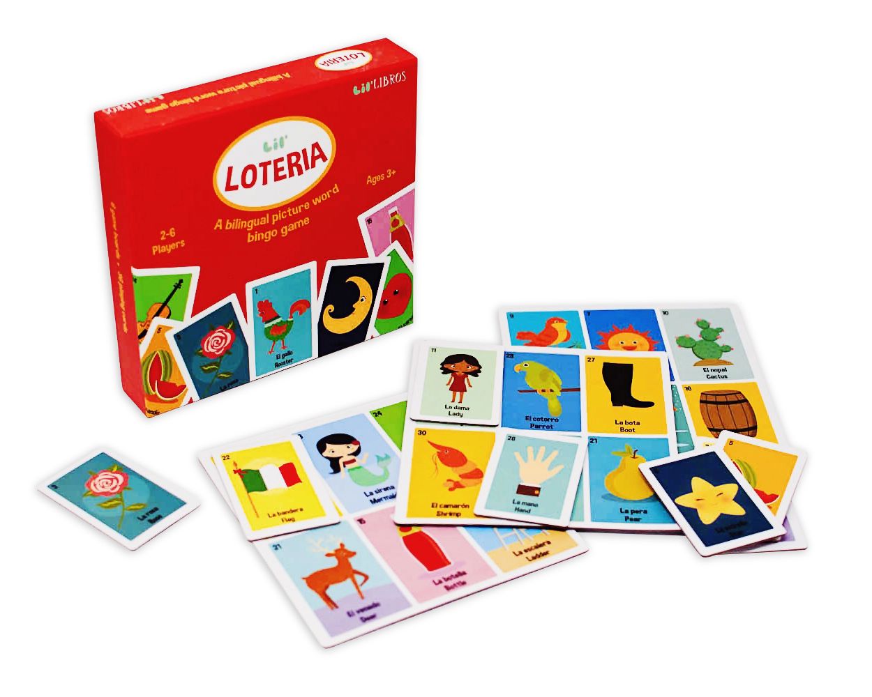 Lil’ Loteria: A bilingual picture word bingo game