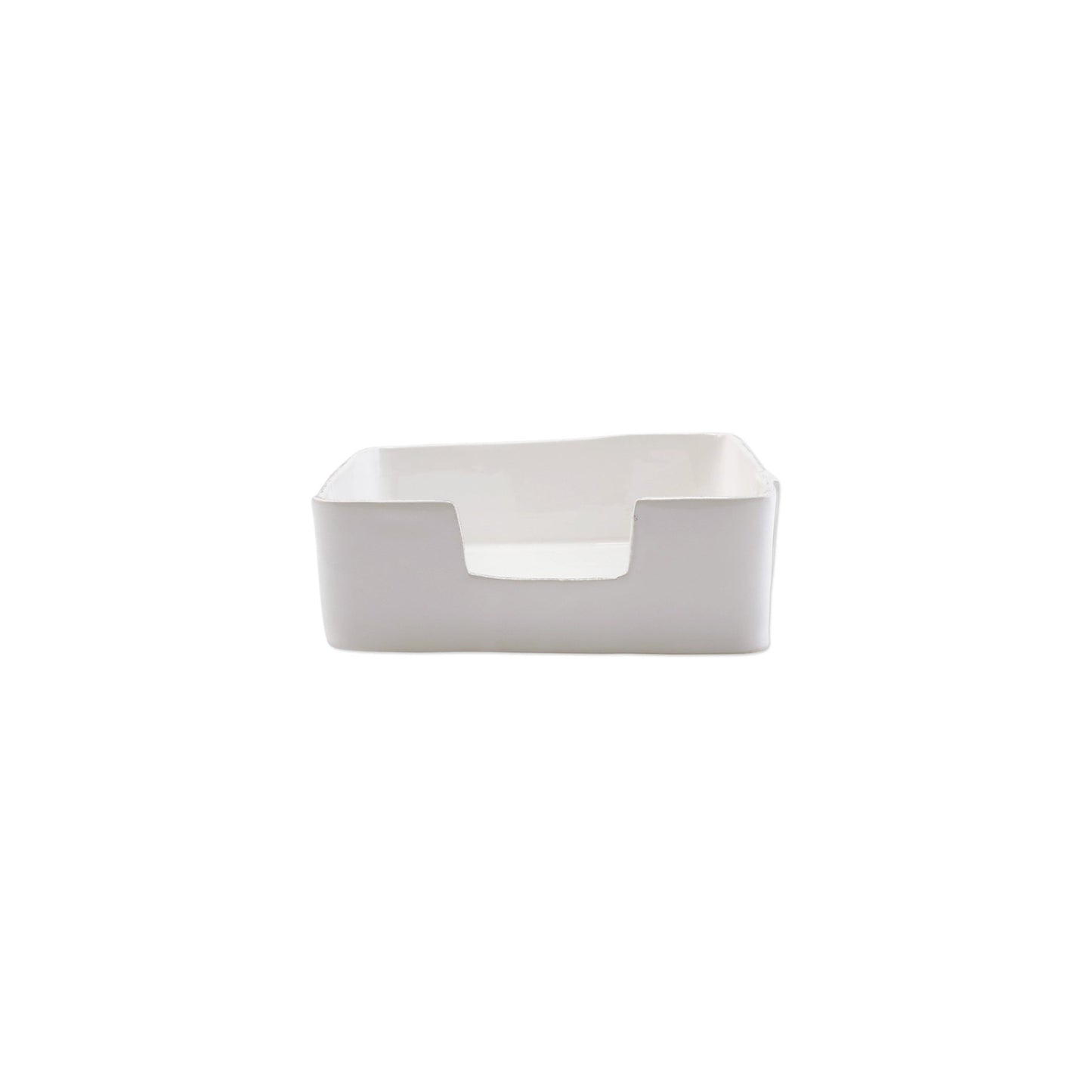 VIETRI Melamine Lastra White Dinner Napkin Holder