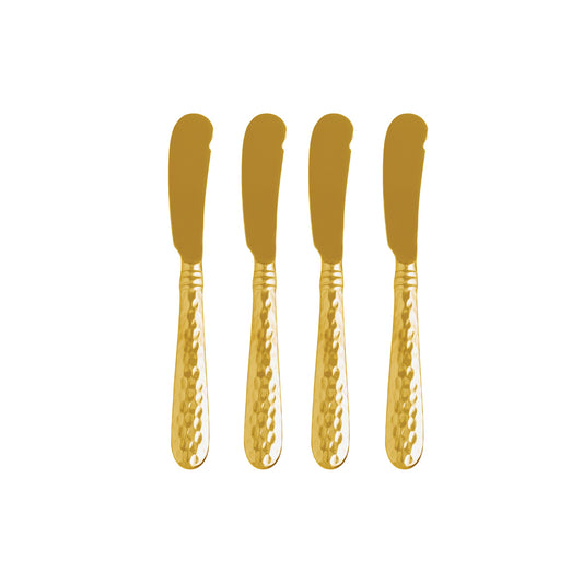 VIETRI Martellato Gold Spreaders - Set of 4