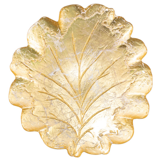 VIETRI Moon Glass Leaf Platter